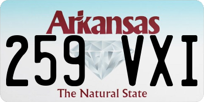 AR license plate 259VXI