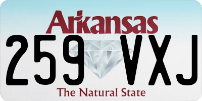 AR license plate 259VXJ