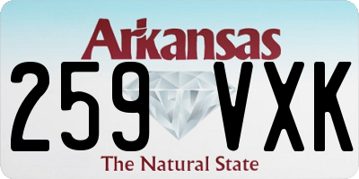 AR license plate 259VXK
