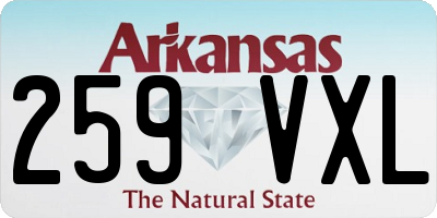AR license plate 259VXL