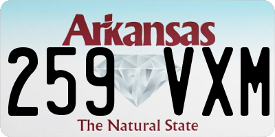 AR license plate 259VXM