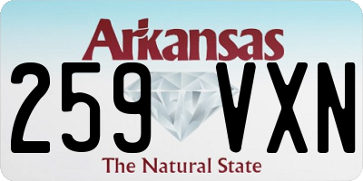 AR license plate 259VXN