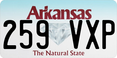 AR license plate 259VXP
