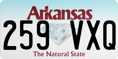 AR license plate 259VXQ