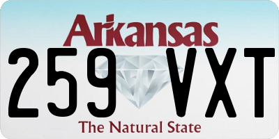 AR license plate 259VXT