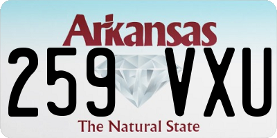 AR license plate 259VXU
