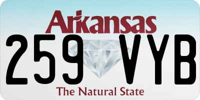 AR license plate 259VYB