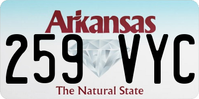 AR license plate 259VYC
