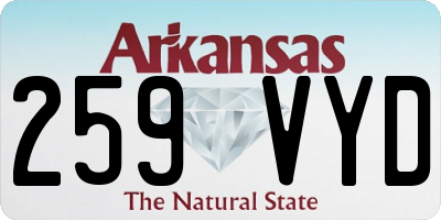 AR license plate 259VYD