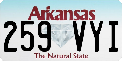 AR license plate 259VYI
