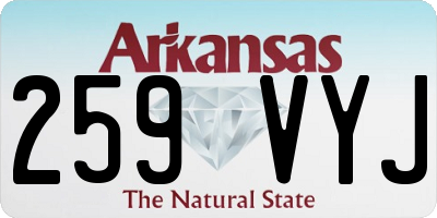 AR license plate 259VYJ