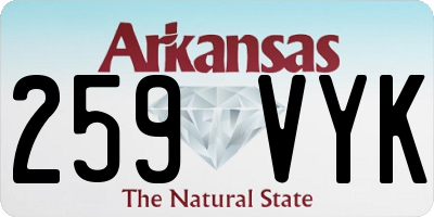 AR license plate 259VYK