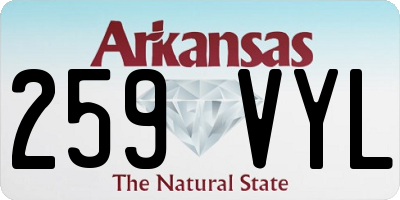 AR license plate 259VYL