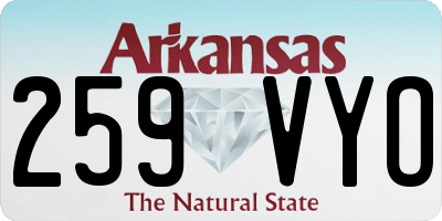 AR license plate 259VYO