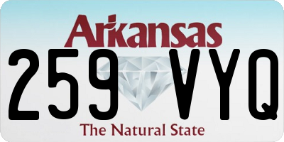 AR license plate 259VYQ