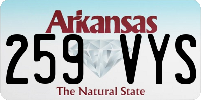 AR license plate 259VYS