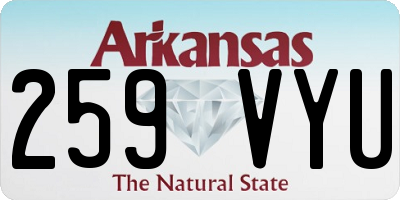 AR license plate 259VYU