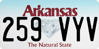 AR license plate 259VYV