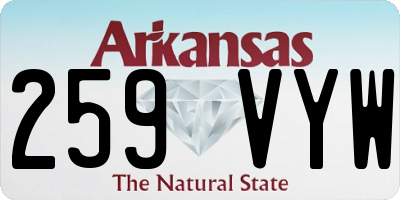 AR license plate 259VYW