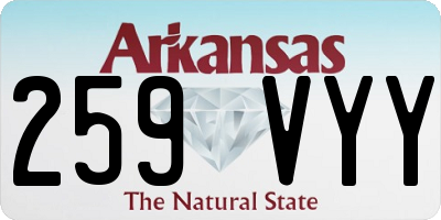 AR license plate 259VYY