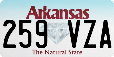 AR license plate 259VZA