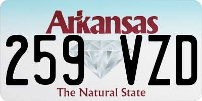 AR license plate 259VZD