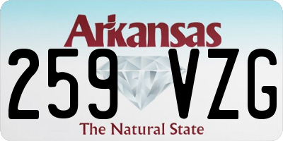 AR license plate 259VZG