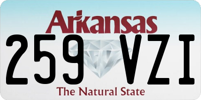 AR license plate 259VZI