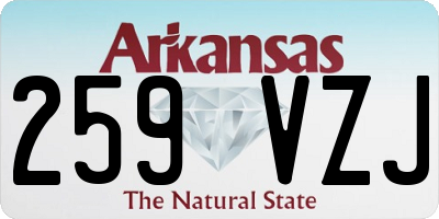 AR license plate 259VZJ