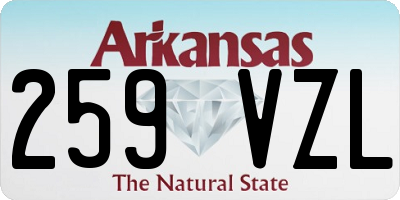 AR license plate 259VZL