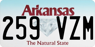 AR license plate 259VZM