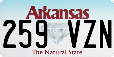 AR license plate 259VZN