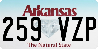 AR license plate 259VZP