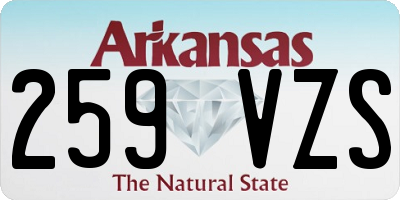 AR license plate 259VZS