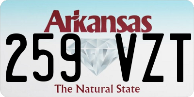 AR license plate 259VZT