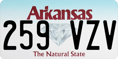 AR license plate 259VZV