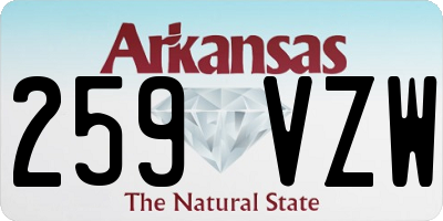 AR license plate 259VZW