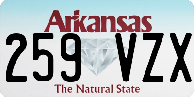 AR license plate 259VZX