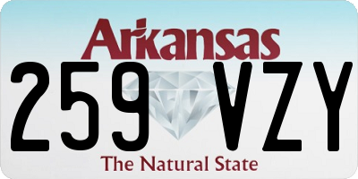 AR license plate 259VZY