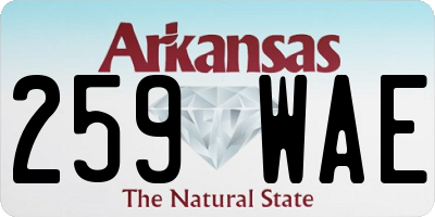 AR license plate 259WAE