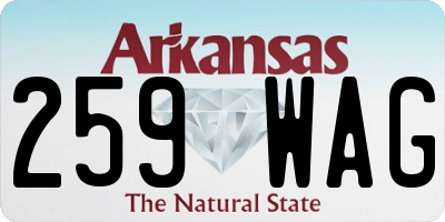 AR license plate 259WAG