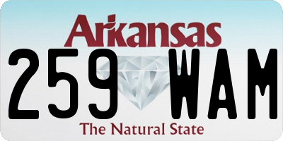AR license plate 259WAM