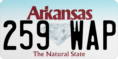 AR license plate 259WAP