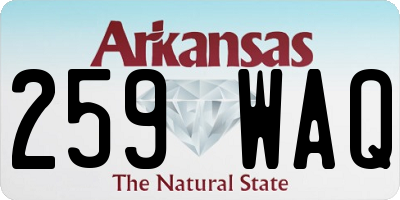 AR license plate 259WAQ