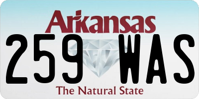 AR license plate 259WAS