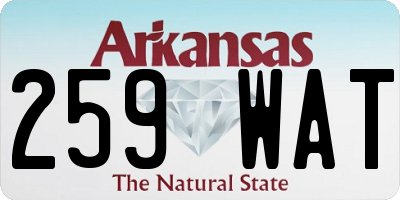 AR license plate 259WAT
