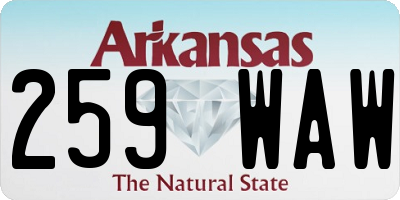 AR license plate 259WAW
