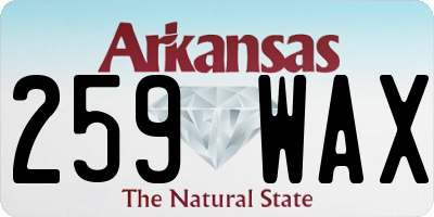AR license plate 259WAX