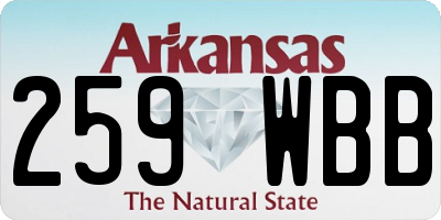 AR license plate 259WBB