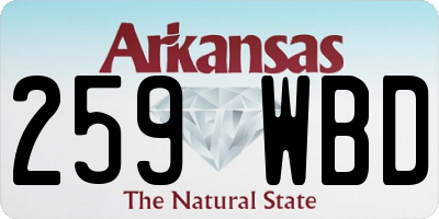 AR license plate 259WBD